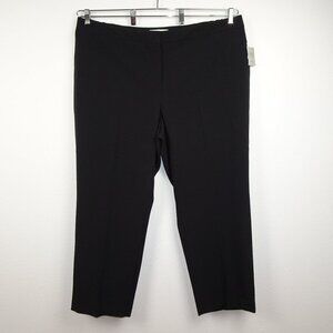 Kasper Pants Women's Plus Size 22W Black Stretch Work Wear Office Elastic Waist